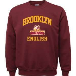  Brooklyn College Bulldogs Maroon Youth English Arch 