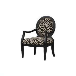    Linon 36053NBLK 01 KD Zebra Print Arm Chair: Furniture & Decor