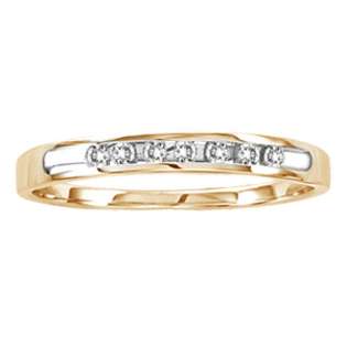 Sea of Diamonds 1/10 Carat Diamond 14k Yellow Gold Wedding Ring (Size 