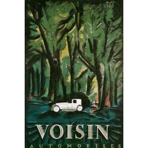 AUTOMOBILES VOISIN FOREST FASHION CAR SPECIAL VINTAGE POSTER REPRO ON 