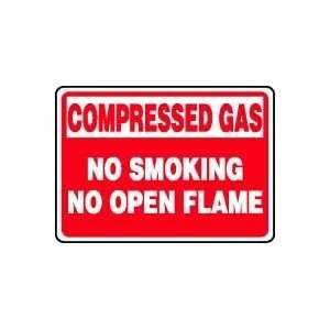  COMPRESSED GAS NO SMOKING NO OPEN FLAME Sign   10 x 14 