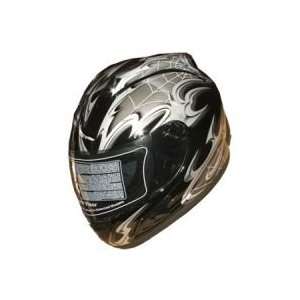   Motorcycle Helmet(508) 108 Spider Web (Small, Matt Black): Automotive