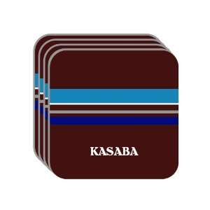 Personal Name Gift   KASABA Set of 4 Mini Mousepad Coasters (blue 