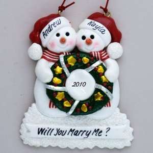 Personalized Marry Me Christmas Ornament