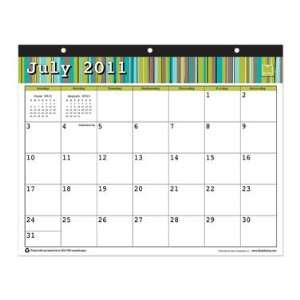  July 2011   June 2012 Blue Sky Indie Stripes Calendar 11 x 