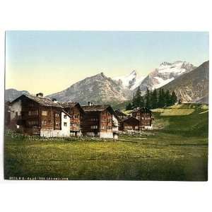  Photochrom Reprint of Saas Fee, Sennhutten, Valais, Alps 