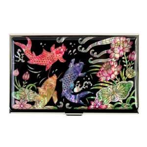   Pocket Cash Money Wallet with Lotus and Fish Design