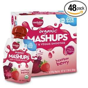 Revolution Foods Fruit & Veggie Organic Mashups, Beetbox Berry, 4 