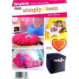  Simplicity 0685 Sewing Pattern Teen Room Accessories: Arts 