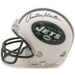  Autographed Curtis Martin Mini Helmet   Replica: Sports 