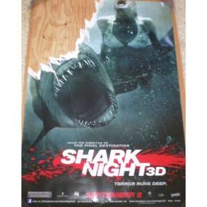  Shark Night 3D Movie Poster Single Sided Original 27x40 