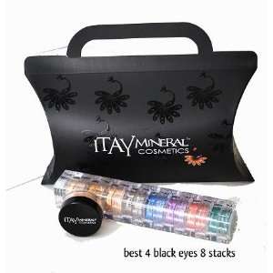 Mineral Makeup Eye Shadow 8 Stacks Shimmers Color: Best 4 Blackeyes 