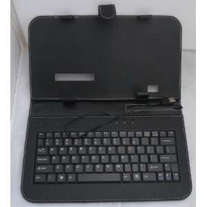 : Leather Keyboard Case with Kick Stand for 10.1 Windows 7 Tablet Pc 