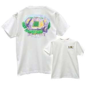  LSU Tigers White Stadium T shirt