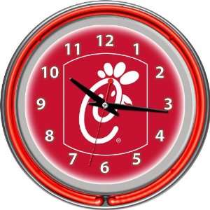  Chick Fil A Logo Chrome Double Ring Neon Clock Everything 