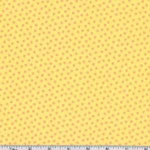  45 Wide Emma Louise Dots Yellow Fabric By The Yard: Arts 