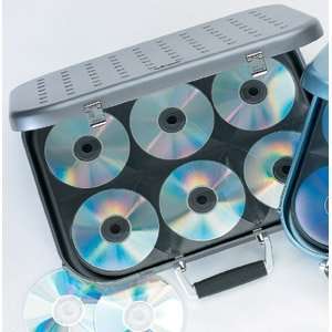  Portable CD Briefcase Holds 180 CDs Light Silver 