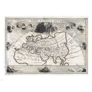 1700 Cellarius Map of Asia, Europe and Africa Poster (24 