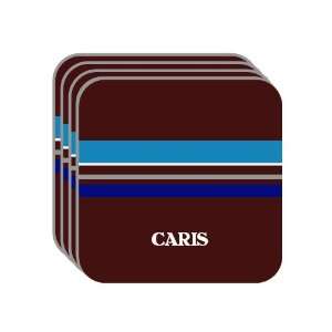 Personal Name Gift   CARIS Set of 4 Mini Mousepad Coasters (blue 