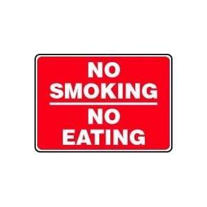  NO SMOKING NO EATING Sign   7 x 10 Adhesive Vinyl: Home 