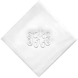 Classic Impressions   Personalized Embossed Napkins (Linen Like Script 