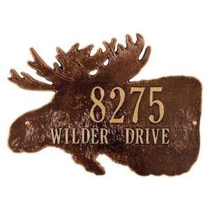 Whitehall Products 1272 Moose Silhouette Plaque Finish: Green and Gold