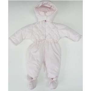    Les Bon Bons Elegant Italian Pink Ruffle Snow Suit   12m: Baby