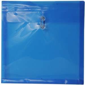  13 x 13 Blue Button & String Plastic Envelope   12 envelopes 