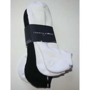  Tommy Hilfiger Mens No Show Socks One Size   White/Black 