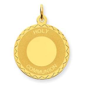  14kt 3/4in Holy Communion Disc Pendant/14kt Yellow Gold 