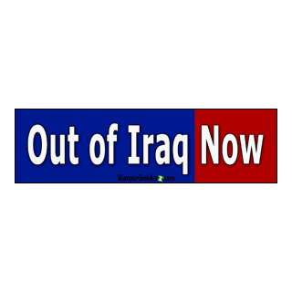   Iraq Now   Political Bumper Stickers (Large 14x4 inches): Automotive