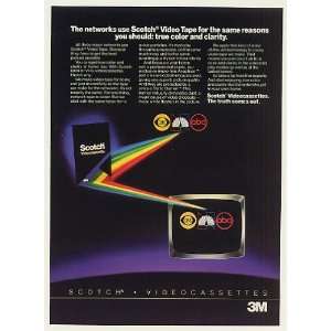 1982 CBS NBC ABC TV Networks Use 3M Scotch Video Tape 