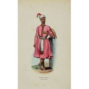  1845 Print Costume Indian Bridegroom Calcutta India   Hand 