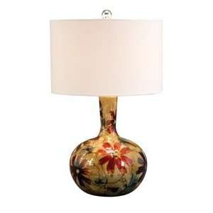    Picasso Glass Table Lamp 23 With White Shade: Home Improvement