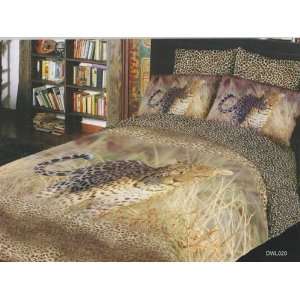  4 PC Animal Oil Painting Bed Set 
