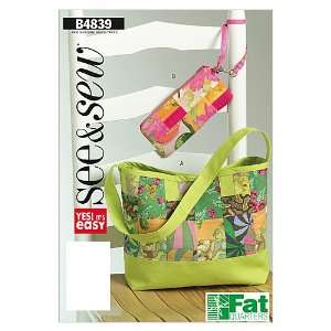 Butterick Patterns B4839 Fat Quarter Handbags, One Size 