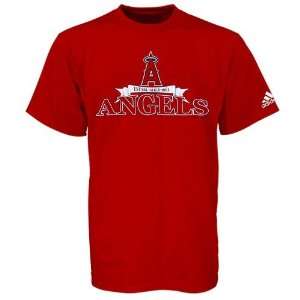  Adidas Anaheim Angels Red Bracket Buster T shirt: Sports 