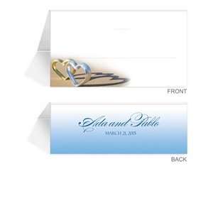  160 Personalized Place Cards   Hearts Tango Sea: Office 