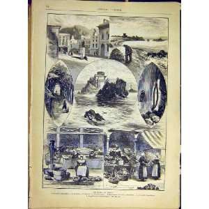  Jersey Sketches Saint Helier Orgueil French Print 1880 