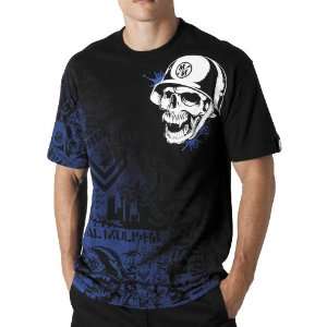 MSR Metal Mulisha Gunfire T Shirt, Black/Blue, Primary Color: Black 