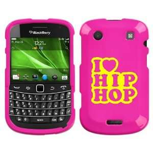  9930 YELLOW I LOVE HIP HOP ON PINK HARD CASE COVER 