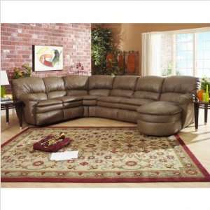   670 Sectional Series Manhattan Chaise Three Piece Leather Sectional