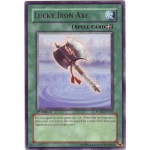  Yugioh GX   FOTB EN037 Lucky Iron Axe Rare Card [Toy 