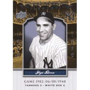   Yankee Stadium Legacy Insert  Yogi Berra #YSL 1982 Toys & Games