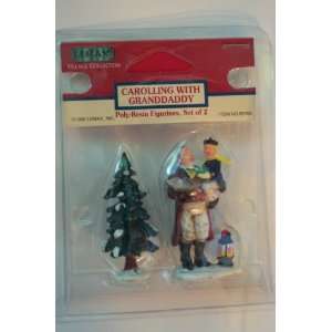  Lemax Carolling With Granddaddy Figurine Set of 2 #92286 
