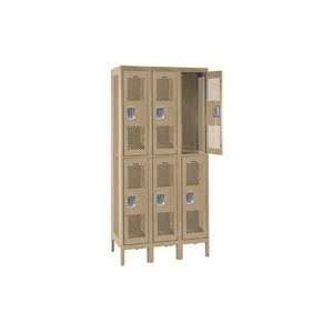  Ventilated Locker Double Tier 12x12x36 2 Door Assembled 