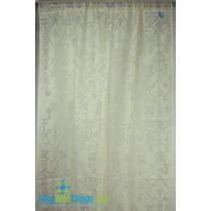  Burnout Curtain Panel   Cream & Sheer