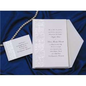  Pearl Pattern Vertical Band Wedding Invitations Health 