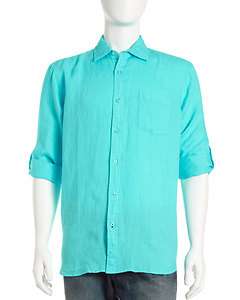  Linen Shirt, Aqua  