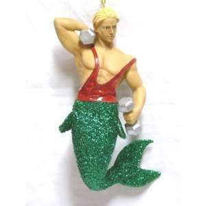   Mr. Mussel (Muscle) Merman Ornament   Workout Guy 